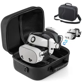 Large Carrying Case for Meta Quest 3/Quest 3S, Upgraded Hard Travel Case Compatible with BOBOVR S3 Pro/Kiwi Design Battery Head Strap and Other Accessories, Storage Case and Soft Lining for Quest 3S