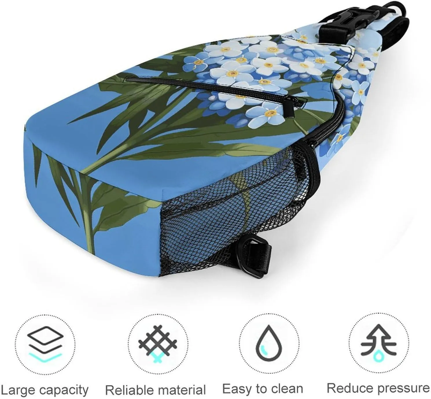 Lightweight Chest Bag Crossbody Bag Do Not Forget Me Sling Backpack for Women Men Sports Travel