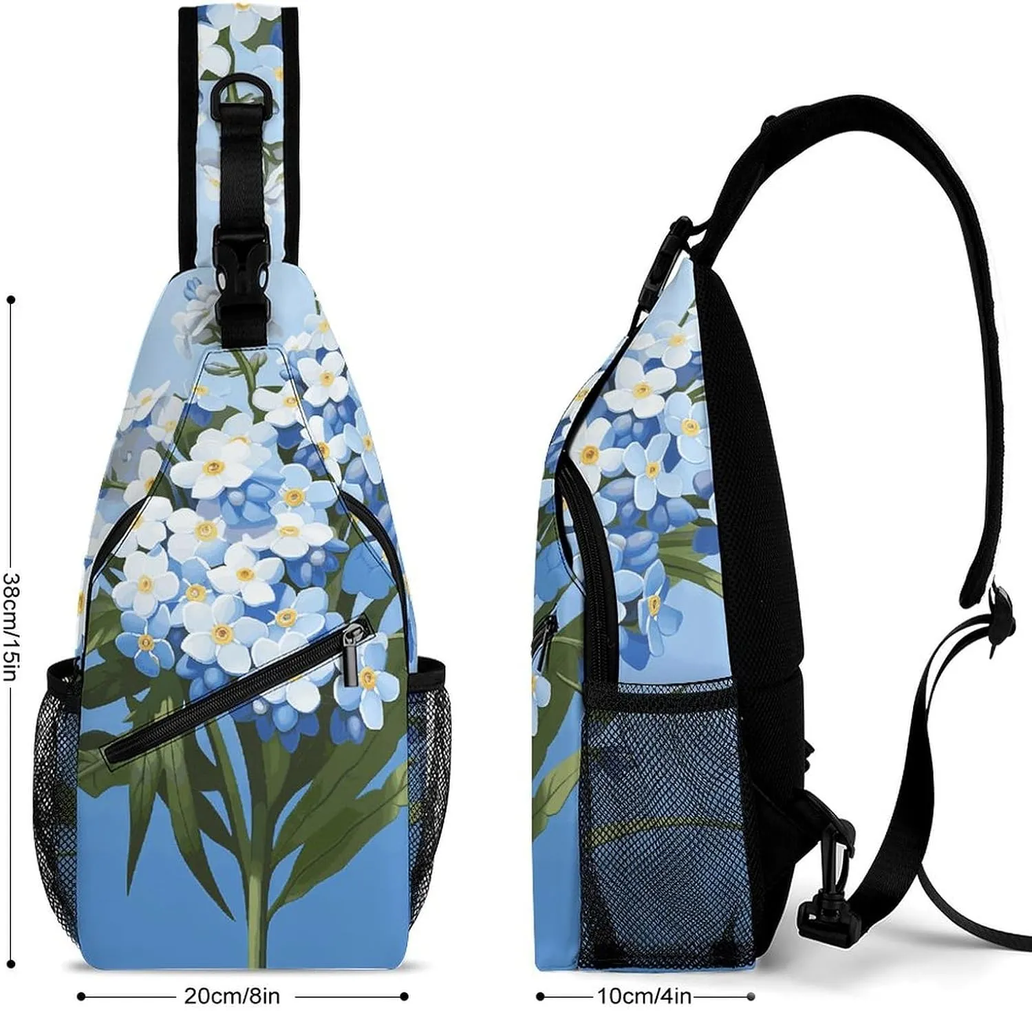 Lightweight Chest Bag Crossbody Bag Do Not Forget Me Sling Backpack for Women Men Sports Travel