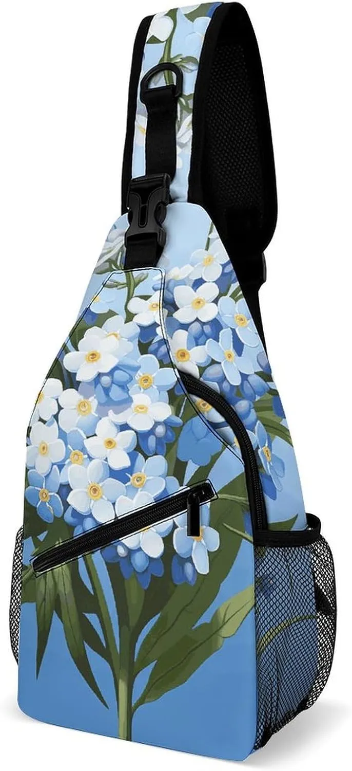 Lightweight Chest Bag Crossbody Bag Do Not Forget Me Sling Backpack for Women Men Sports Travel