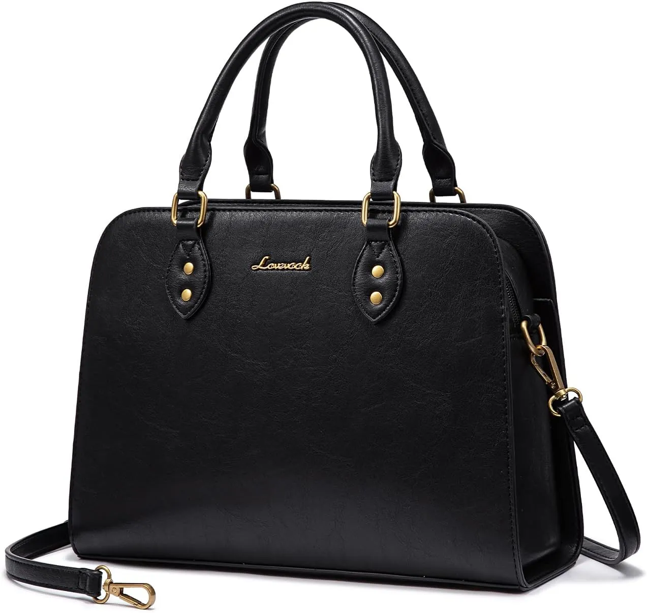 LOVEVOOK Purses and Handbags for Women, Vintage-Style Leather Top Handle Shoulder Bag Satchel Tote Crossbody Purse for Ladies