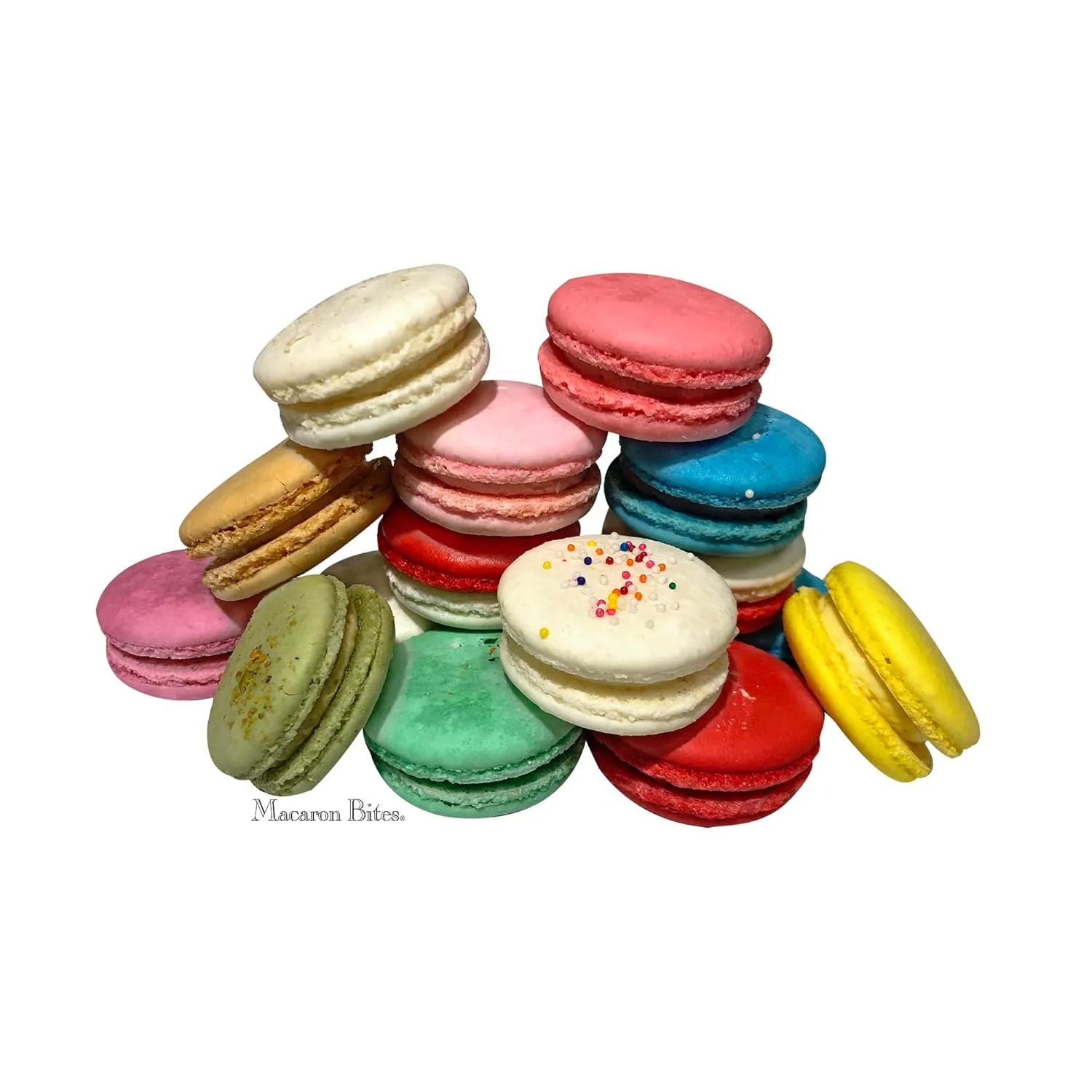Macarons - Pink and White French Macarons, Gourmet Cookie Gift Box, Macaroon