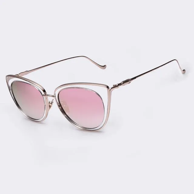 Metal Frame Cat Eye Sunglasses