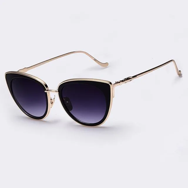 Metal Frame Cat Eye Sunglasses