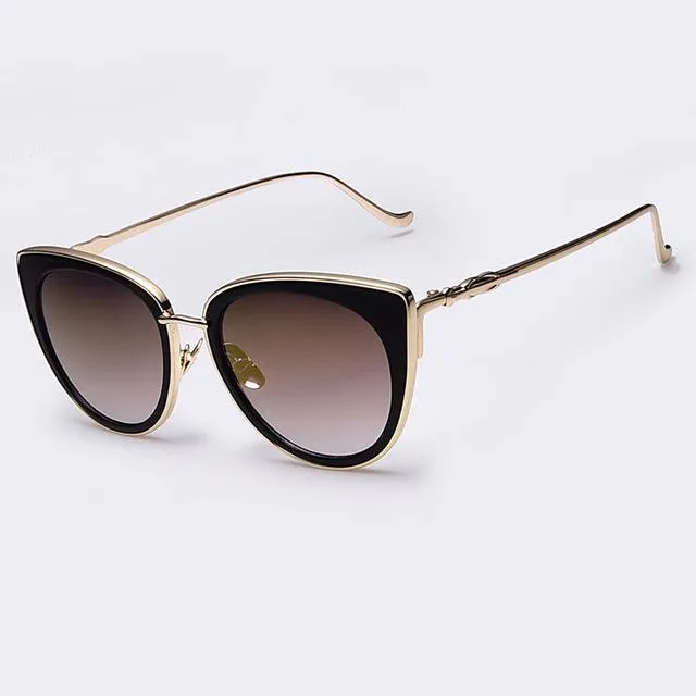 Metal Frame Cat Eye Sunglasses