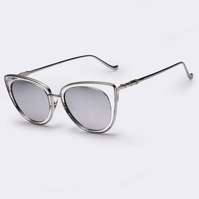 Metal Frame Cat Eye Sunglasses