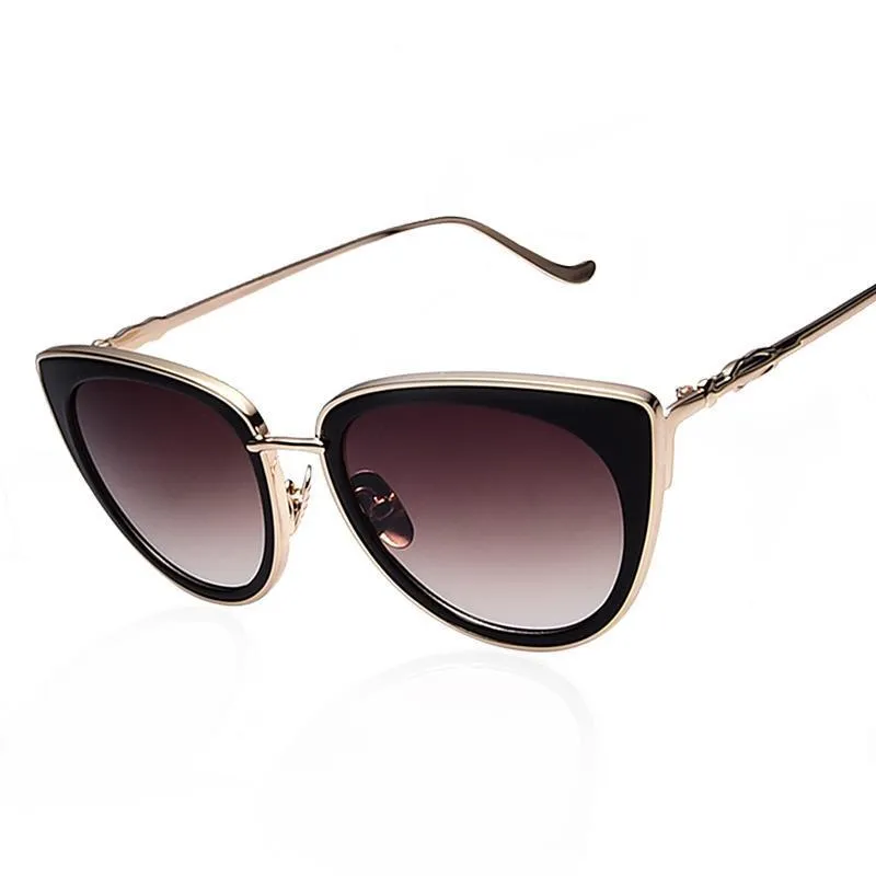Metal Frame Cat Eye Sunglasses