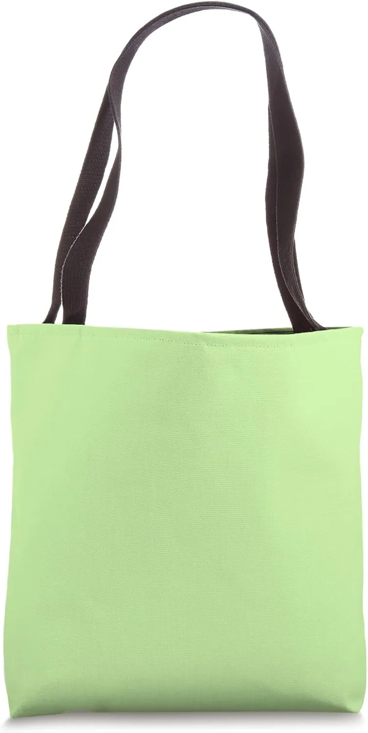 Monochrome Color Light Kiwi Green Tote Bag