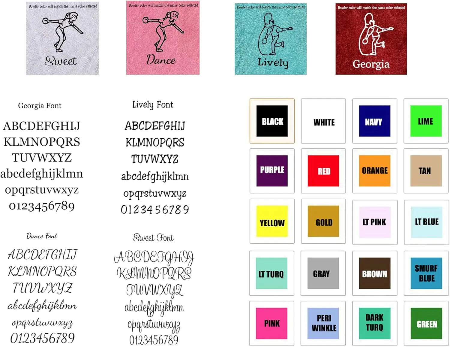 Personalized Cotton Bowling Towel with Embroidered Name with Clip (Aqua - Embroidered Name)