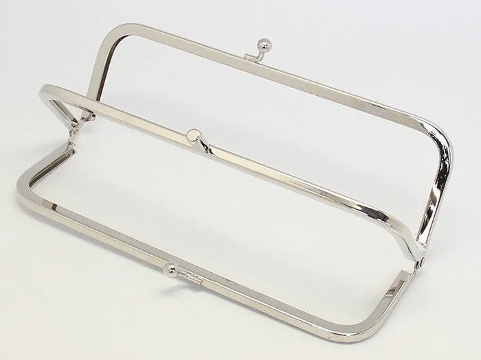 Retro Silver Metal Purse Frame Handle Purse Frame Glue-In Purse Frame 16.5cm x 5.5cm ( 6"x 2")