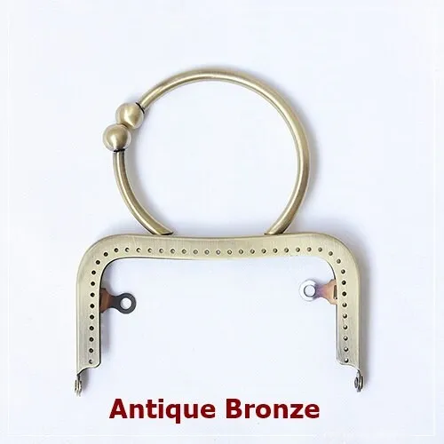 Silver Gold Bronze Purse Frame Metal Vintage Snap Clasp For Bag Sewing Clutch Handbag Making Findings Hardware Supply Accessories 12.5cm