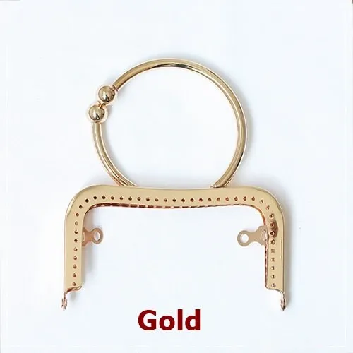 Silver Gold Bronze Purse Frame Metal Vintage Snap Clasp For Bag Sewing Clutch Handbag Making Findings Hardware Supply Accessories 12.5cm