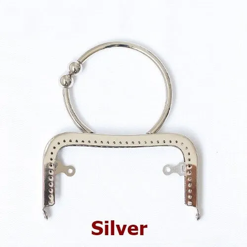 Silver Gold Bronze Purse Frame Metal Vintage Snap Clasp For Bag Sewing Clutch Handbag Making Findings Hardware Supply Accessories 12.5cm