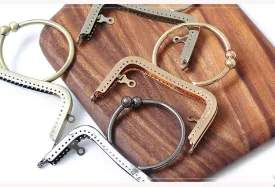 Silver Gold Bronze Purse Frame Metal Vintage Snap Clasp For Bag Sewing Clutch Handbag Making Findings Hardware Supply Accessories 12.5cm