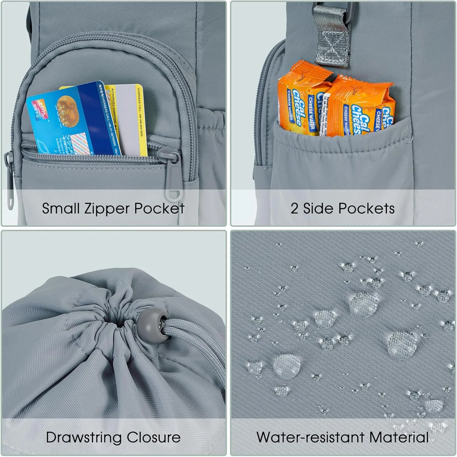 sportsnew Water Bottle Holder with Strap 32oz 40oz Insulated Water Bottle Carrier Sling Bag with Phone Pocket Crossbody
