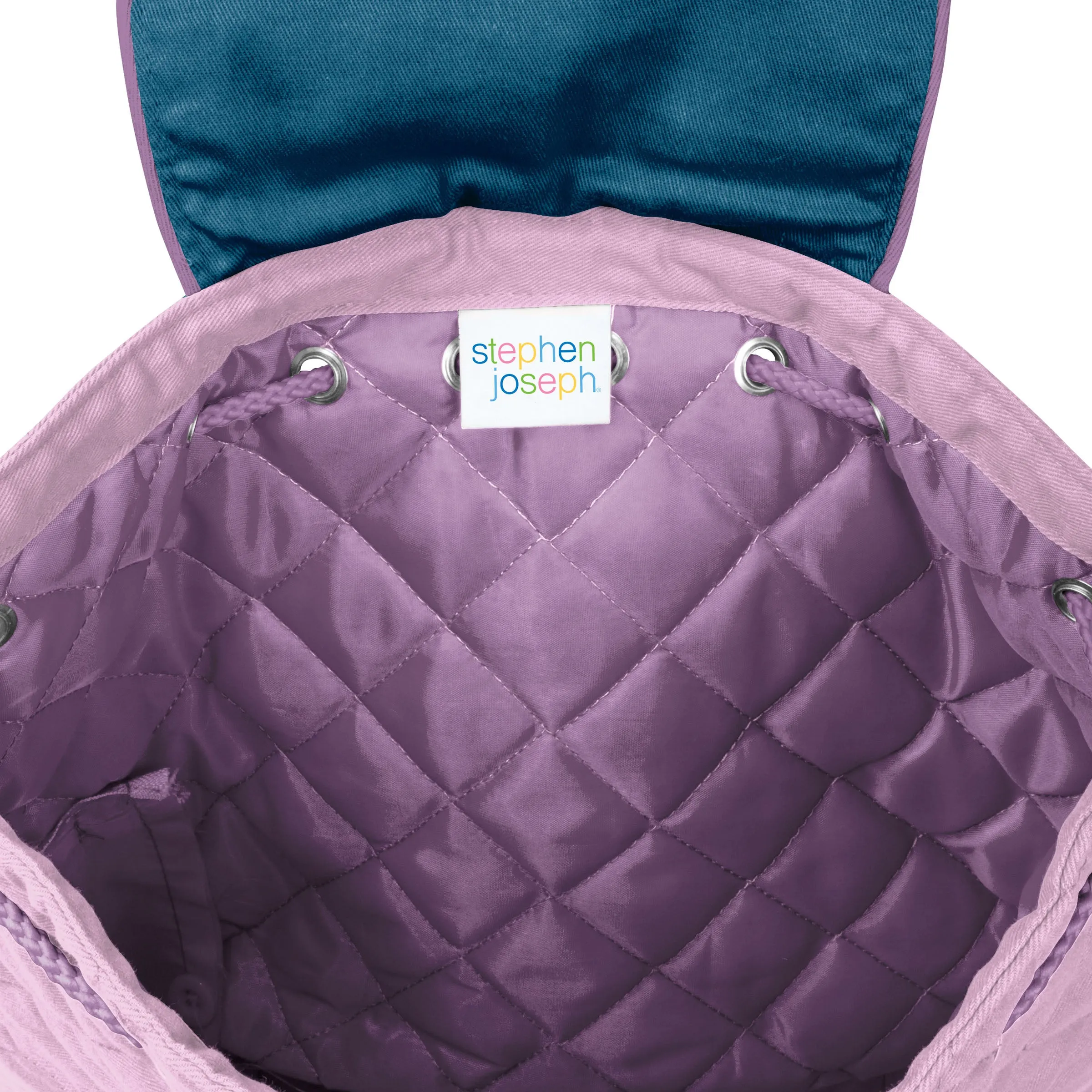 Stephen Joseph Embroidered Quilted Backpack for Toddlers, Elephant