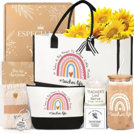 Teacher Appreciation Gifts, Best Teacher Gifts for Women, End of Year Teachers Gift from Students, Unique Teachers Birthday Retirement Christmas Thank You Gift Basket of Daycare Preschool