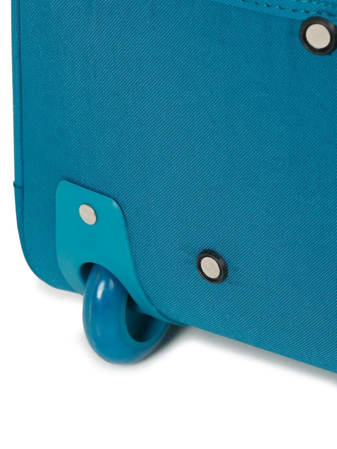 Teal Printed Medium Duffel Trolley Bag