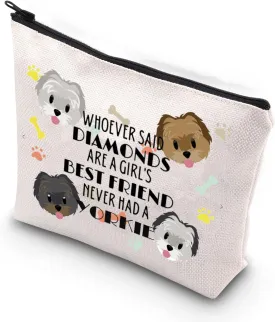 TSOTMO Yorkie Gift for Women Whoever Said Diamonds Are A Girl's Best Friend Never Owned A Yorkie Zipper Bag (Owned Yorkie)