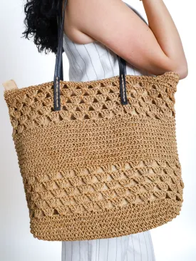 Where You Belong Open Knit Tote Bag