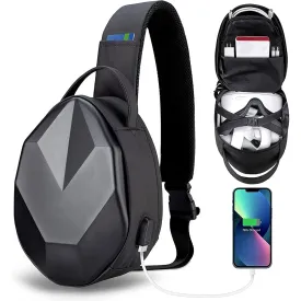 YOREPEK Carrying Case Compatible with Oculus Meta Quest 3/3S/2/Vision Pro, Hard Travel Bag fit for Meta Quest Pro Gaming Headset and Controllers, Lightweight Case with USB Charging Port